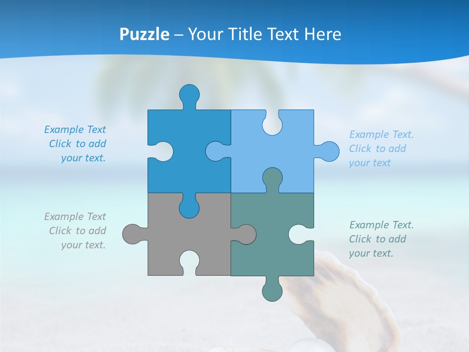 Sand Summer Shellfish PowerPoint Template