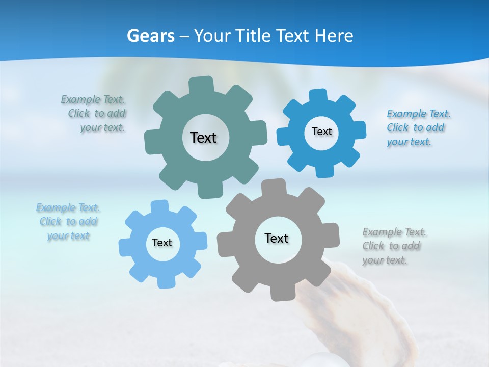 Sand Summer Shellfish PowerPoint Template