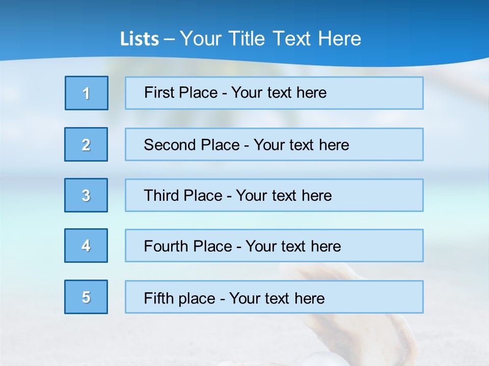 Sand Summer Shellfish PowerPoint Template