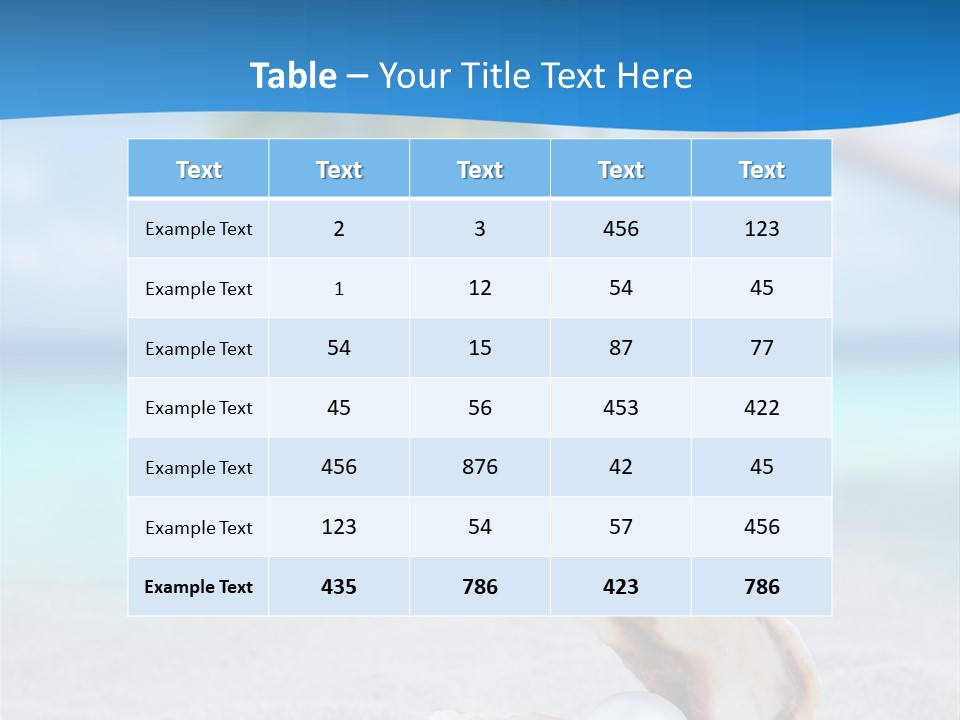 Sand Summer Shellfish PowerPoint Template