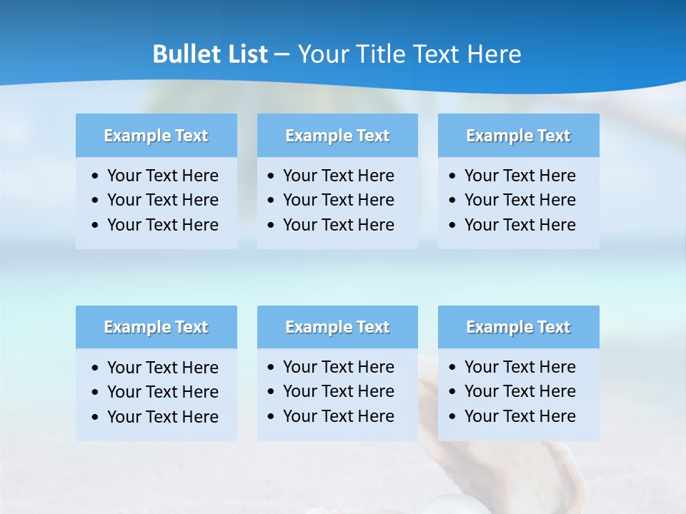 Sand Summer Shellfish PowerPoint Template