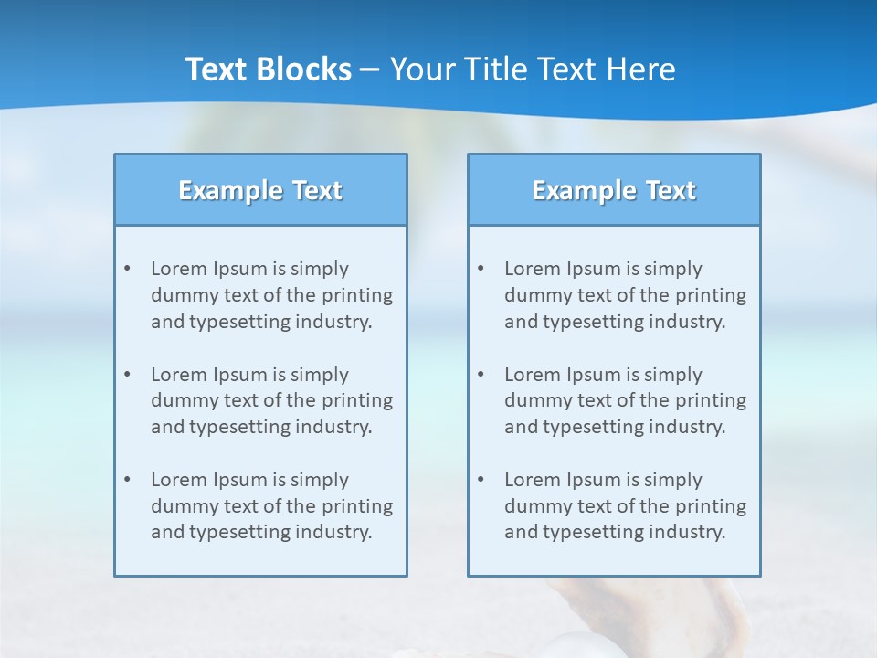Sand Summer Shellfish PowerPoint Template