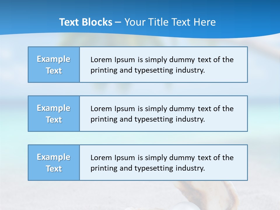Sand Summer Shellfish PowerPoint Template