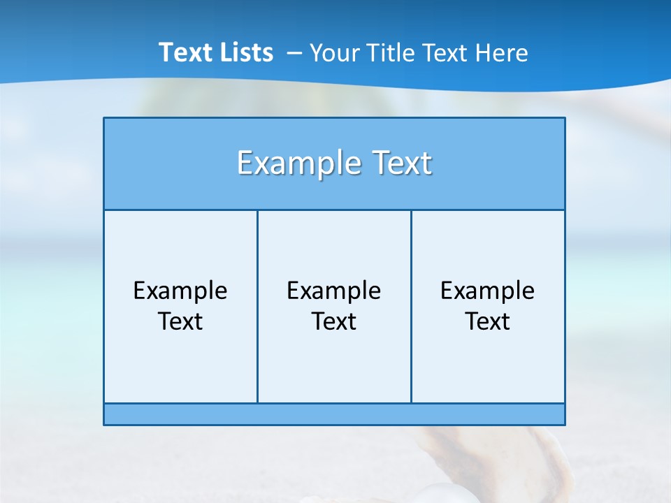 Sand Summer Shellfish PowerPoint Template