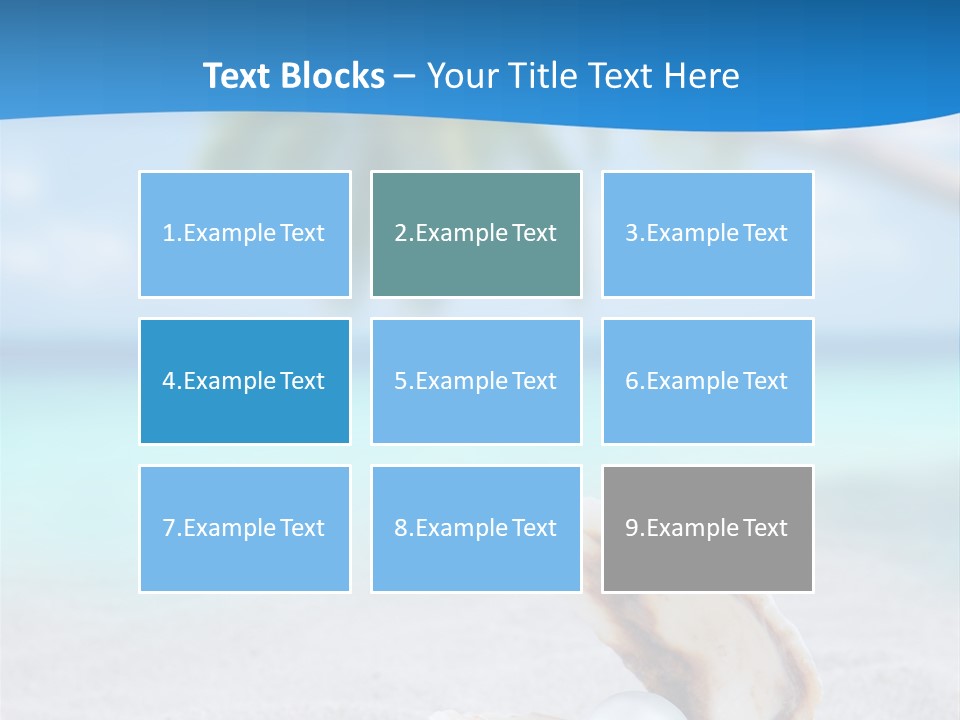 Sand Summer Shellfish PowerPoint Template