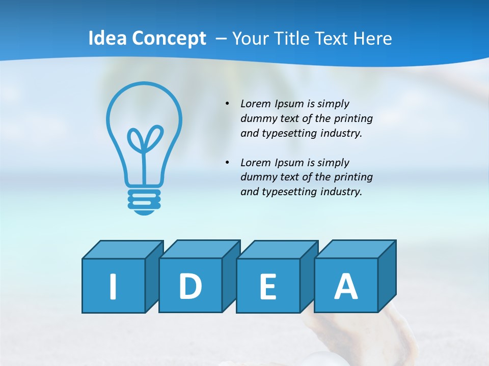 Sand Summer Shellfish PowerPoint Template