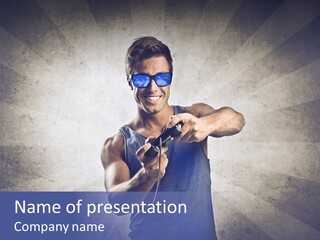 Vintage Game Teen PowerPoint Template