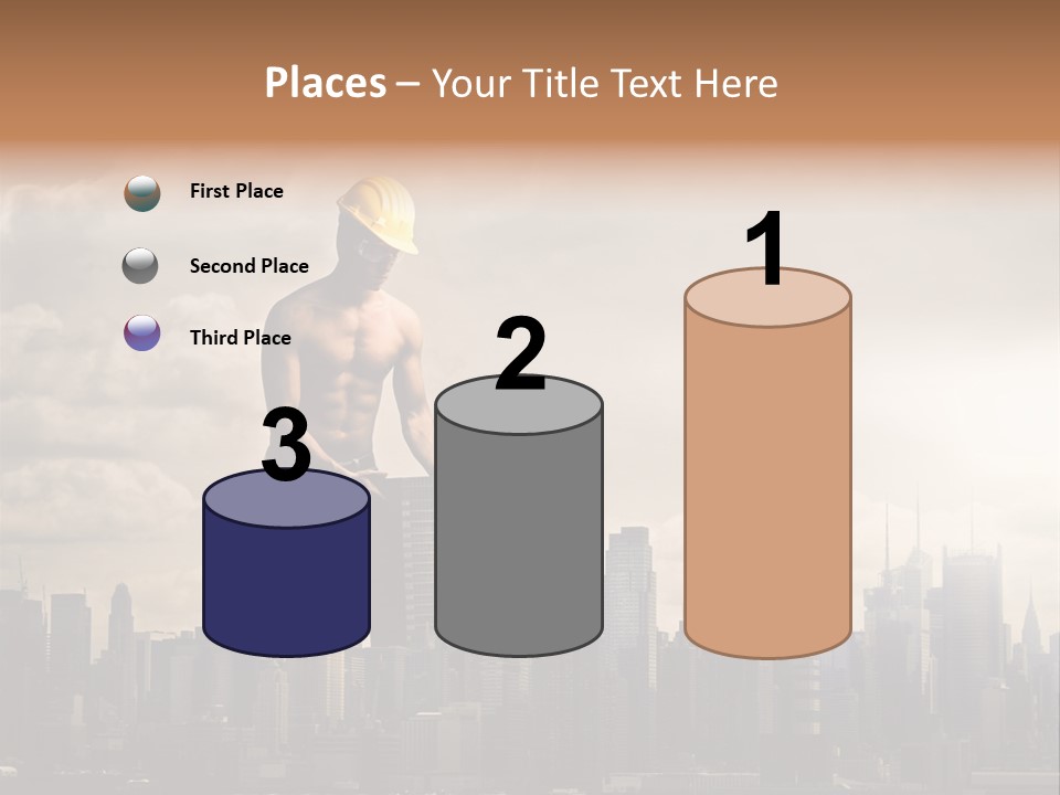 Cityscape Business Caucasian PowerPoint Template