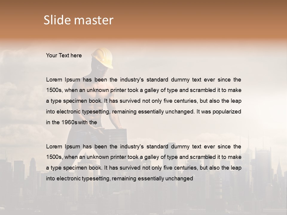 Cityscape Business Caucasian PowerPoint Template