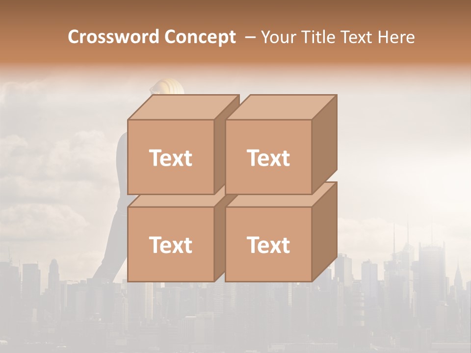 Cityscape Business Caucasian PowerPoint Template
