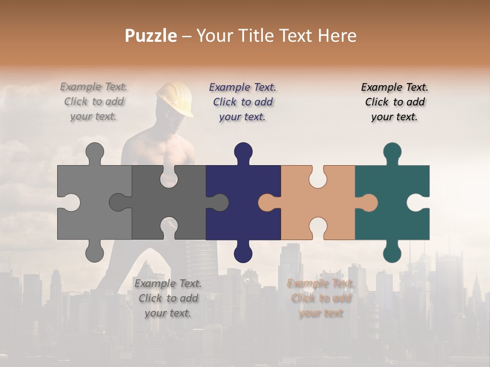 Cityscape Business Caucasian PowerPoint Template