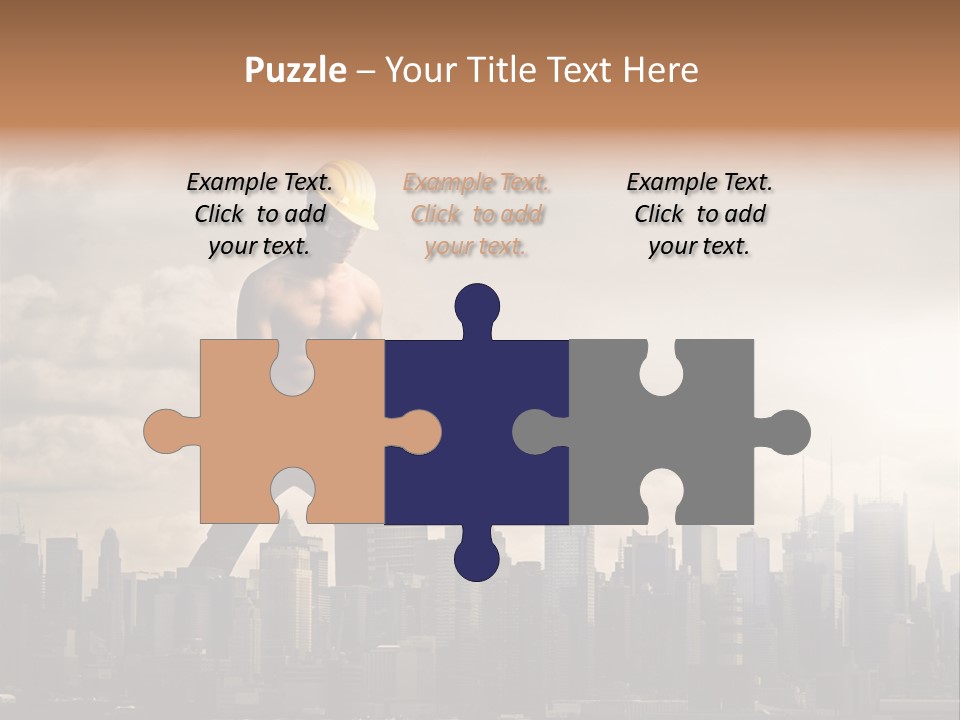 Cityscape Business Caucasian PowerPoint Template