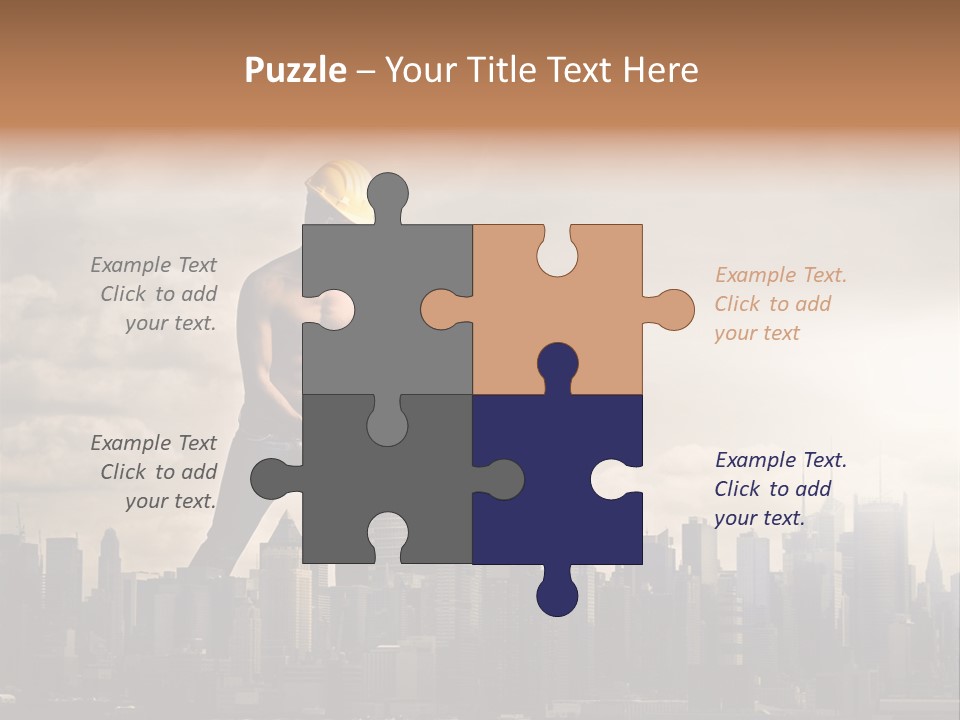 Cityscape Business Caucasian PowerPoint Template