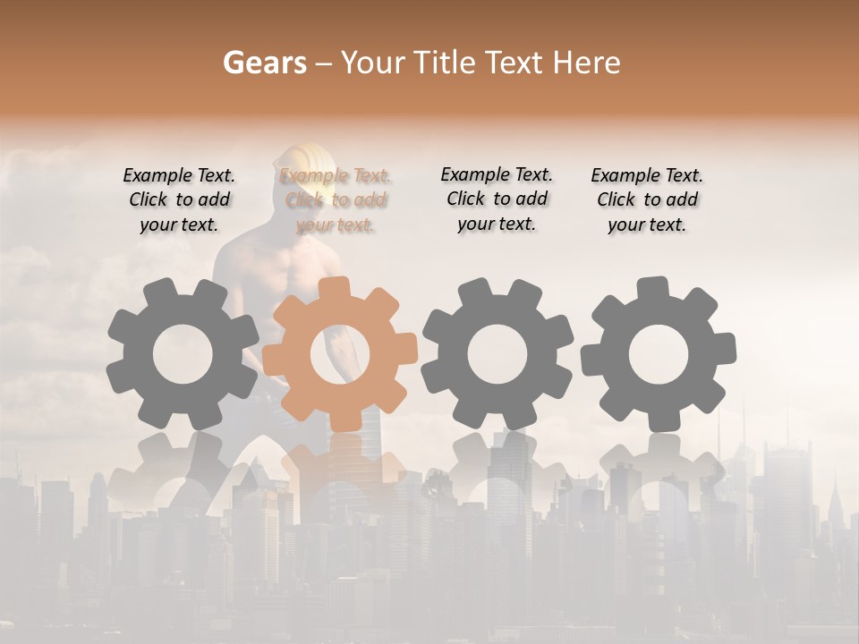 Cityscape Business Caucasian PowerPoint Template