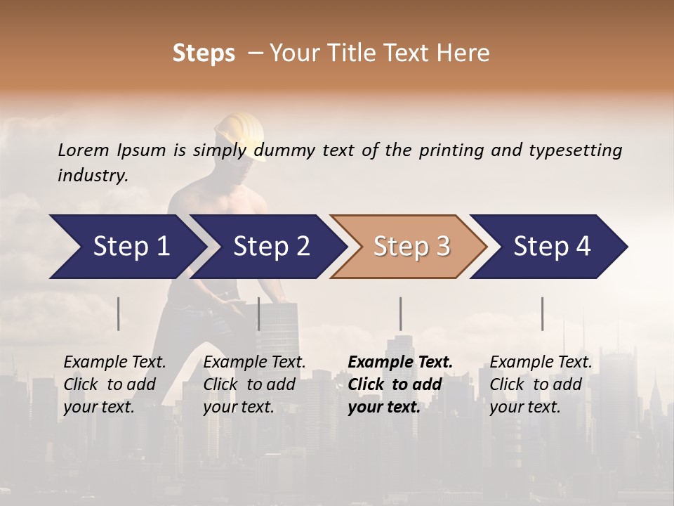 Cityscape Business Caucasian PowerPoint Template