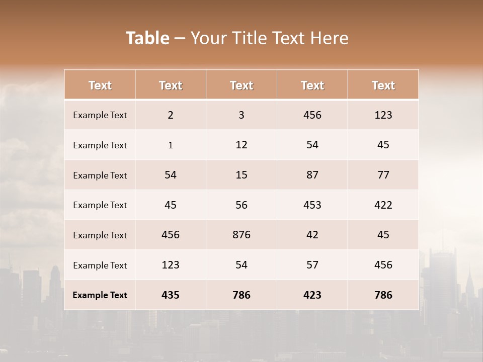 Cityscape Business Caucasian PowerPoint Template