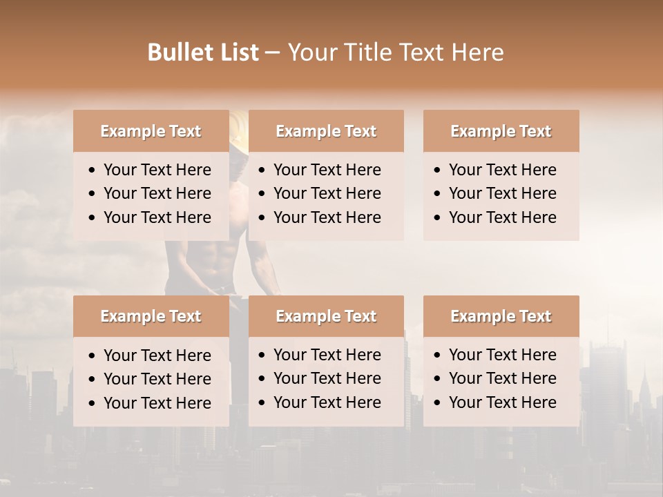 Cityscape Business Caucasian PowerPoint Template