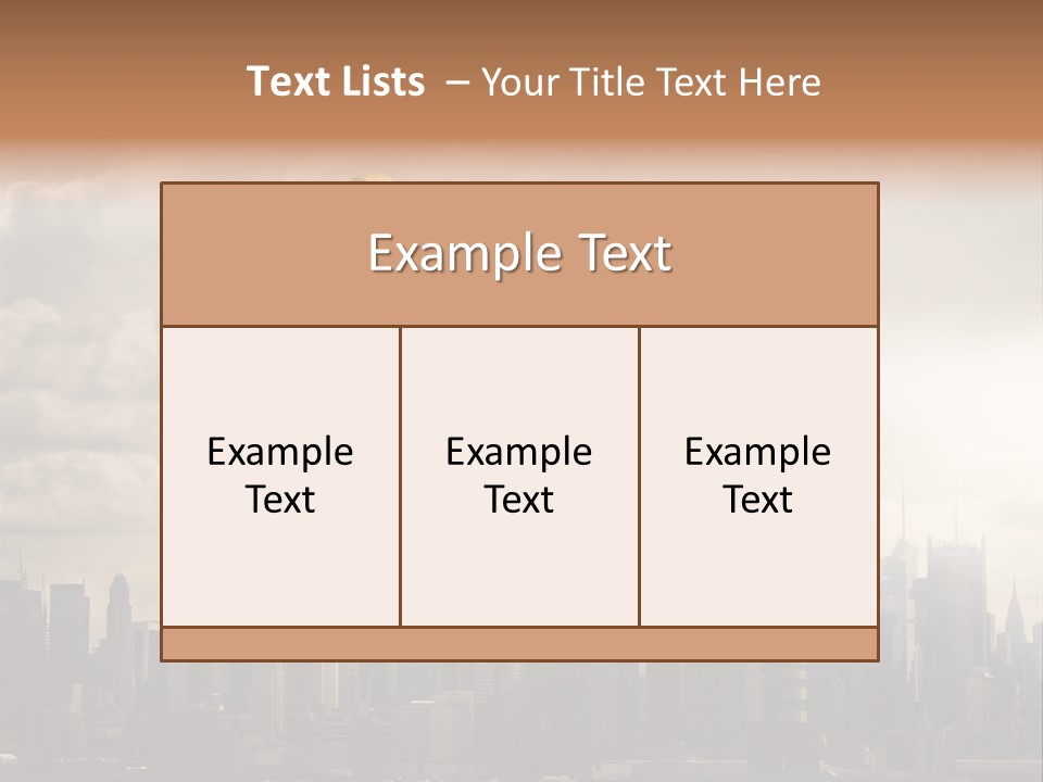 Cityscape Business Caucasian PowerPoint Template