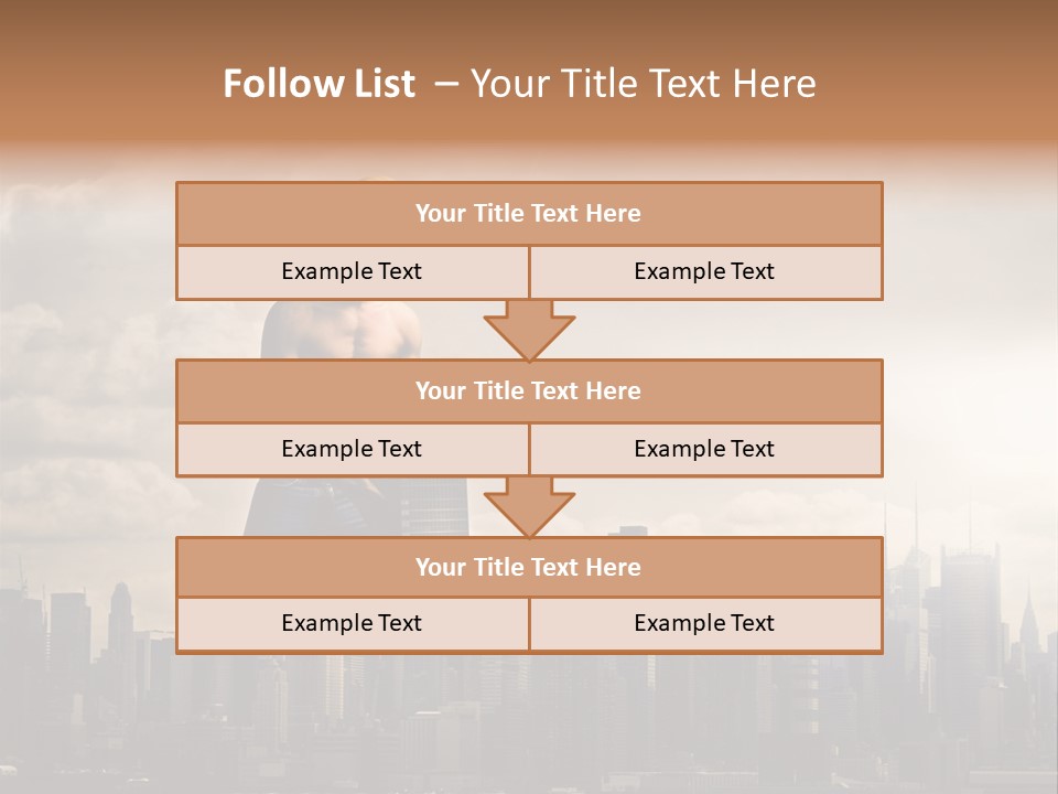Cityscape Business Caucasian PowerPoint Template