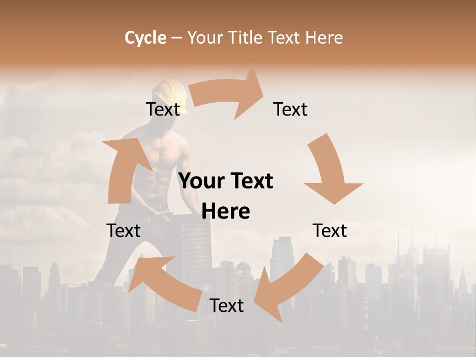 Cityscape Business Caucasian PowerPoint Template