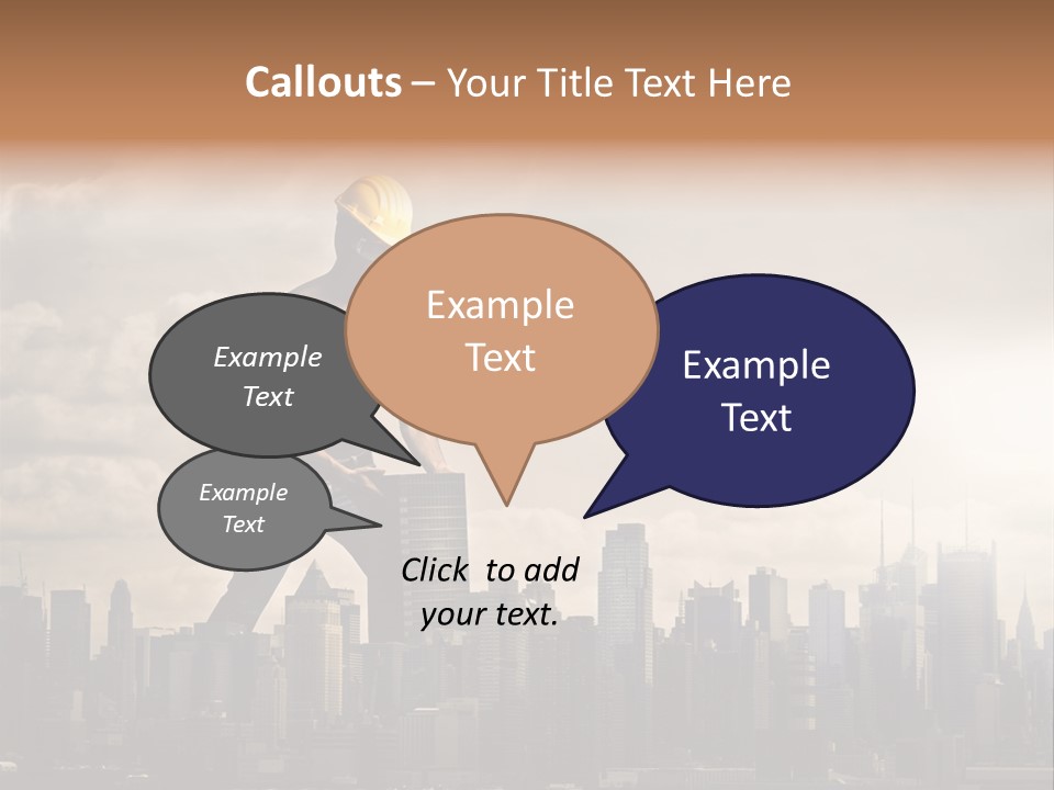 Cityscape Business Caucasian PowerPoint Template