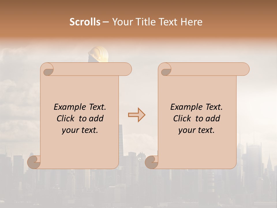 Cityscape Business Caucasian PowerPoint Template