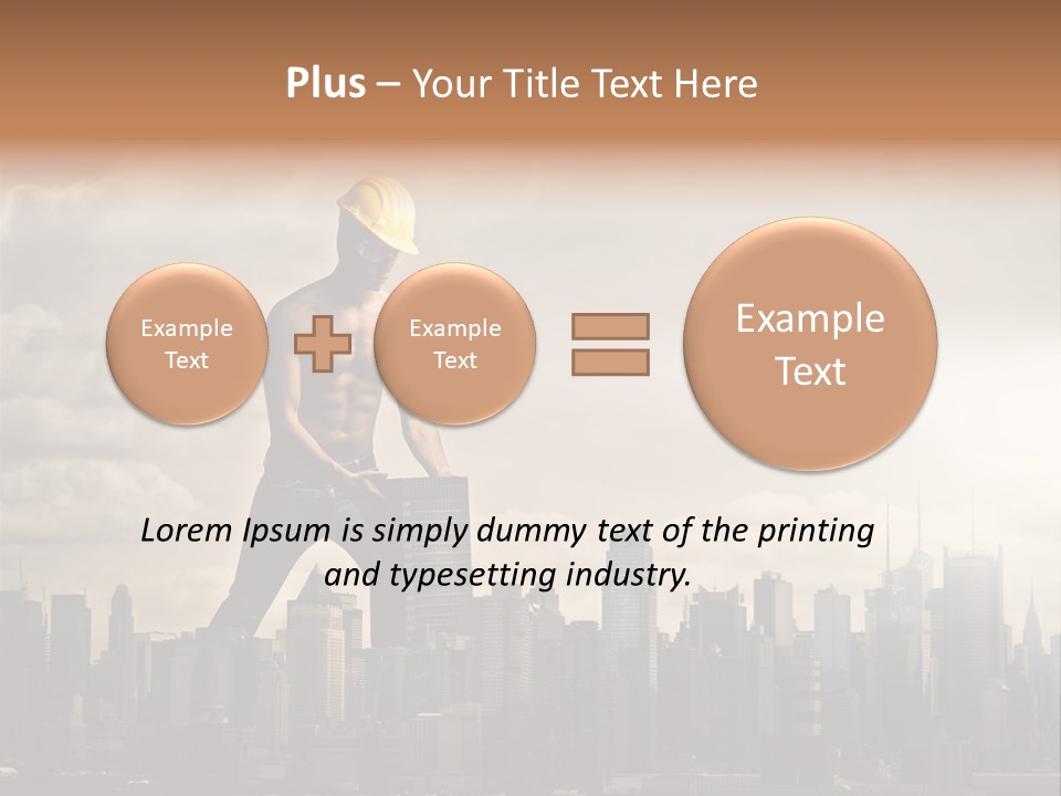 Cityscape Business Caucasian PowerPoint Template