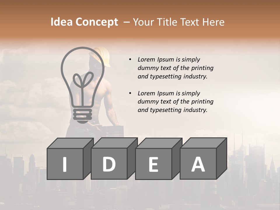 Cityscape Business Caucasian PowerPoint Template