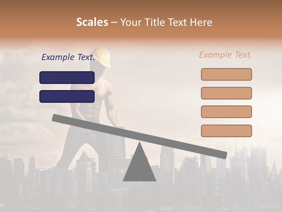 Cityscape Business Caucasian PowerPoint Template