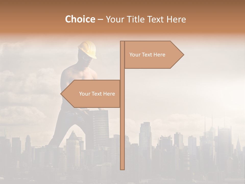 Cityscape Business Caucasian PowerPoint Template