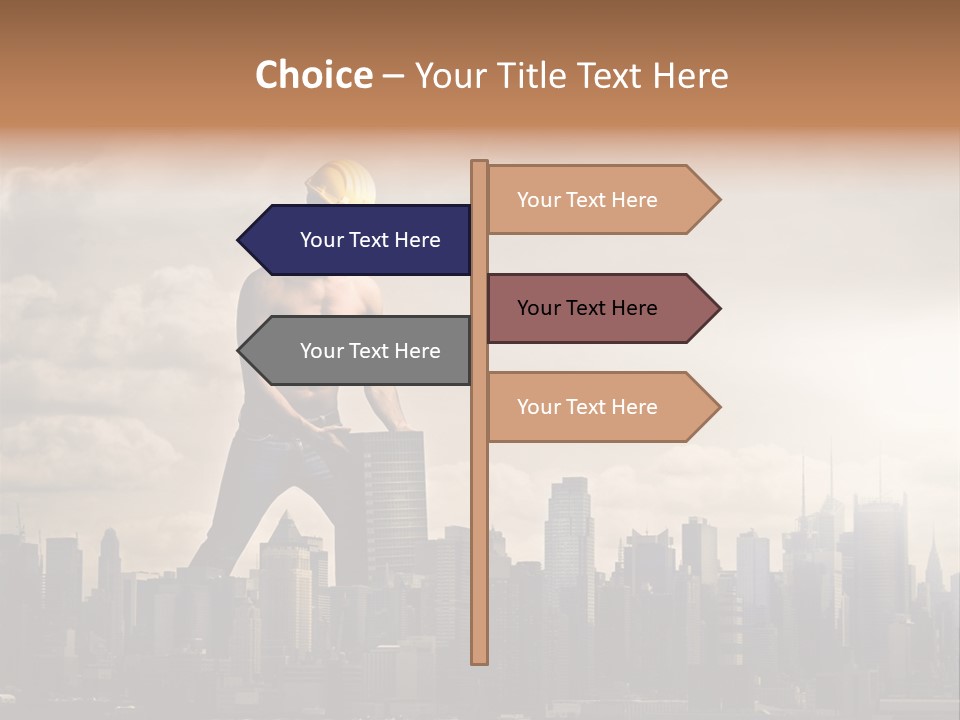 Cityscape Business Caucasian PowerPoint Template