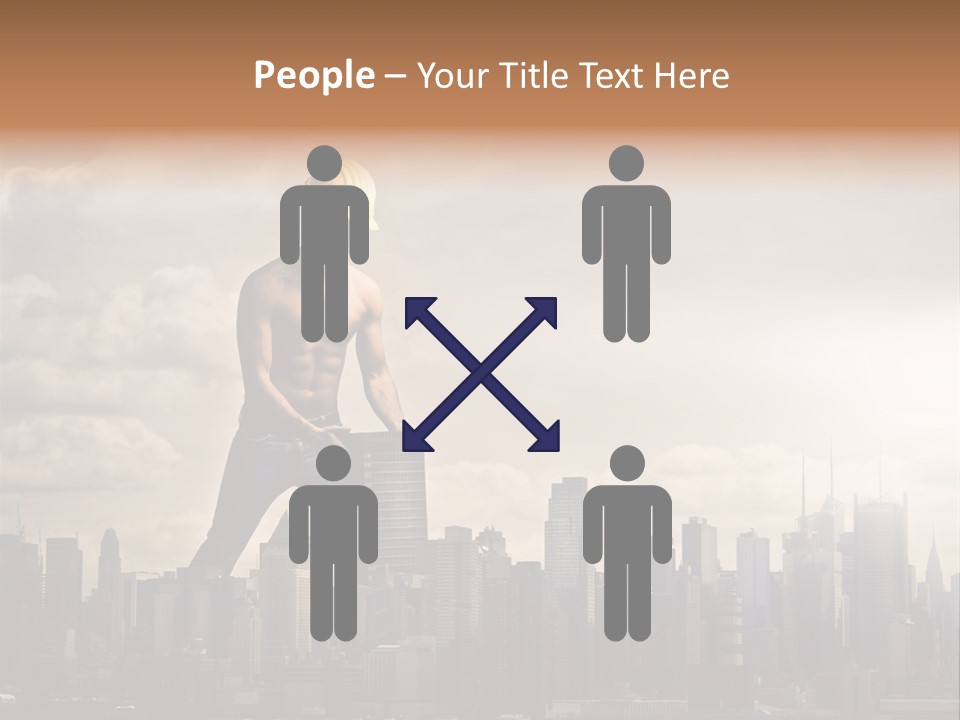 Cityscape Business Caucasian PowerPoint Template