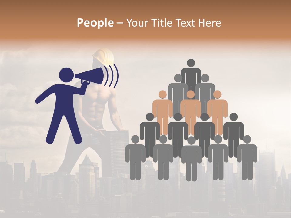 Cityscape Business Caucasian PowerPoint Template