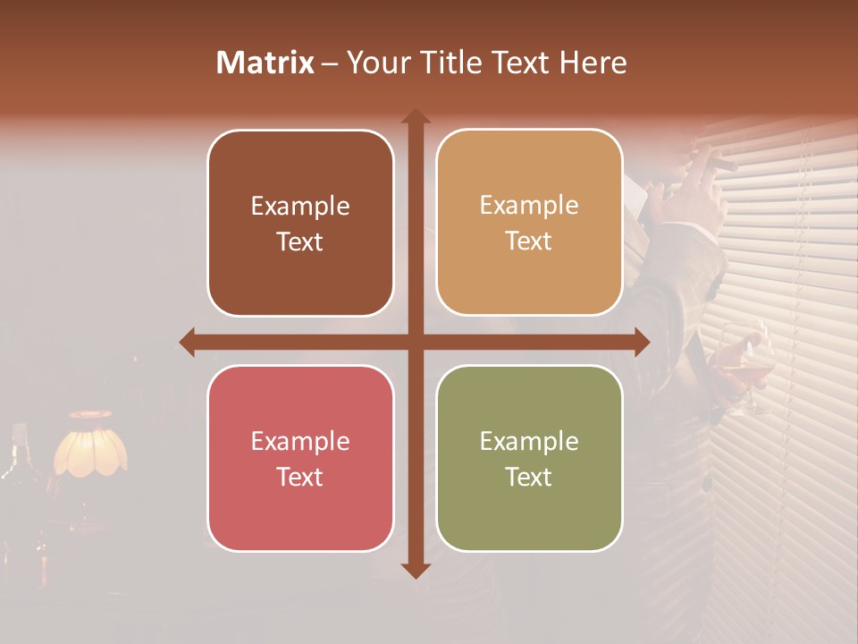 Whiskey Cigar Lovers PowerPoint Template