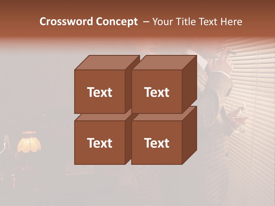 Whiskey Cigar Lovers PowerPoint Template