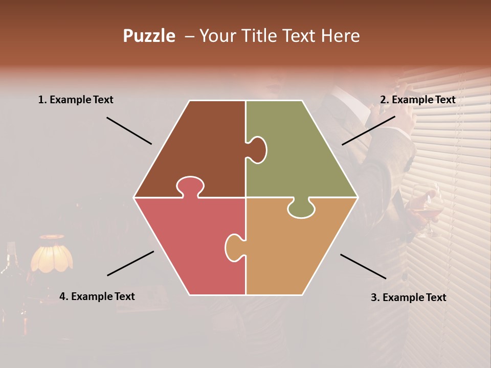 Whiskey Cigar Lovers PowerPoint Template