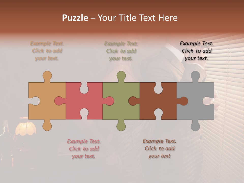 Whiskey Cigar Lovers PowerPoint Template