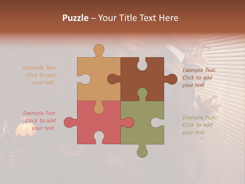 Whiskey Cigar Lovers PowerPoint Template