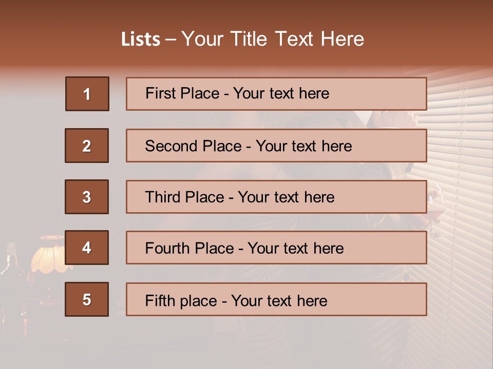 Whiskey Cigar Lovers PowerPoint Template