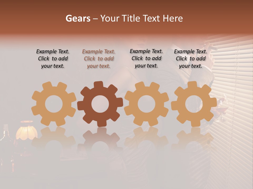 Whiskey Cigar Lovers PowerPoint Template