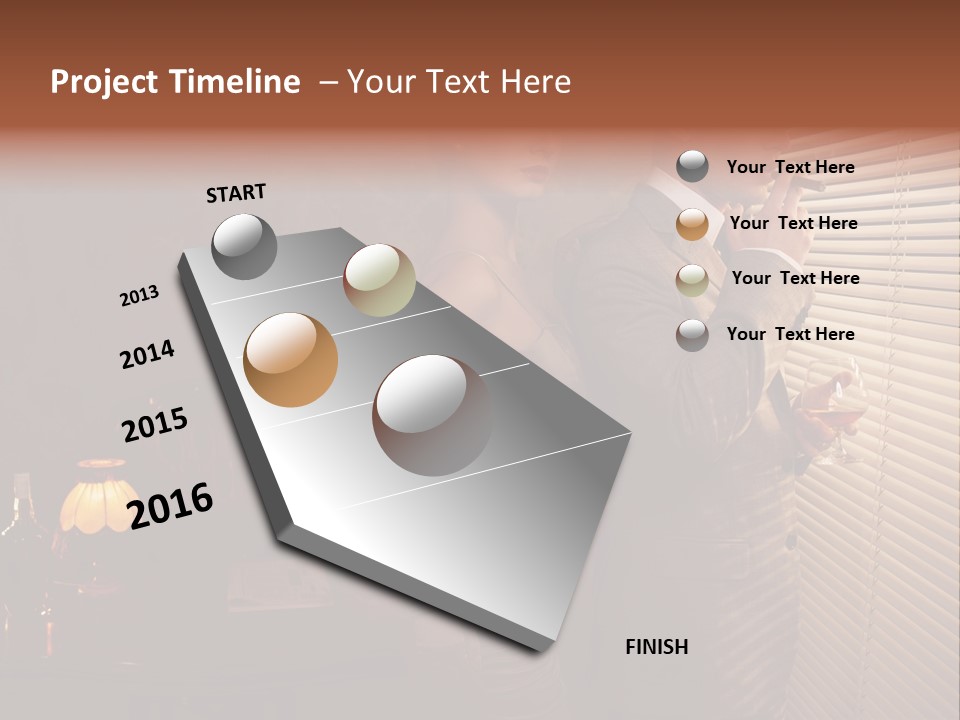 Whiskey Cigar Lovers PowerPoint Template