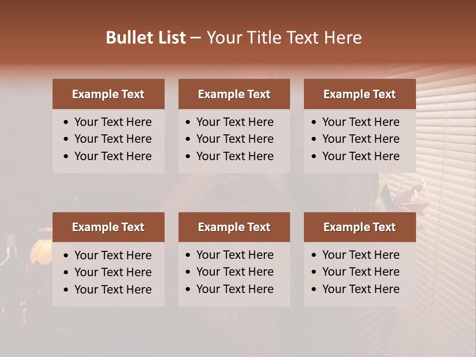 Whiskey Cigar Lovers PowerPoint Template