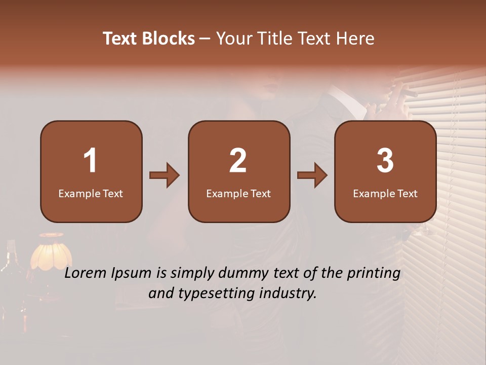 Whiskey Cigar Lovers PowerPoint Template