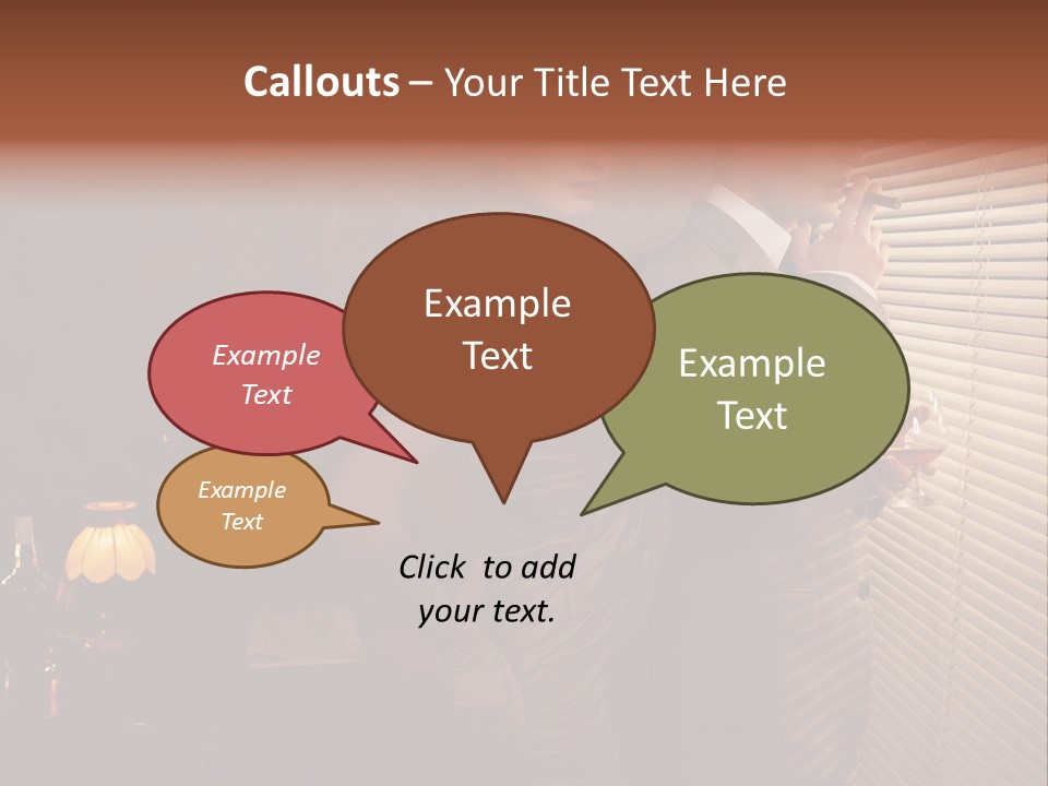 Whiskey Cigar Lovers PowerPoint Template