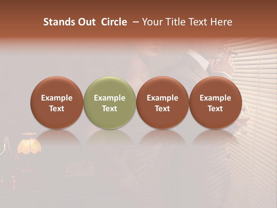 Whiskey Cigar Lovers PowerPoint Template