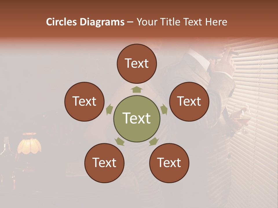 Whiskey Cigar Lovers PowerPoint Template