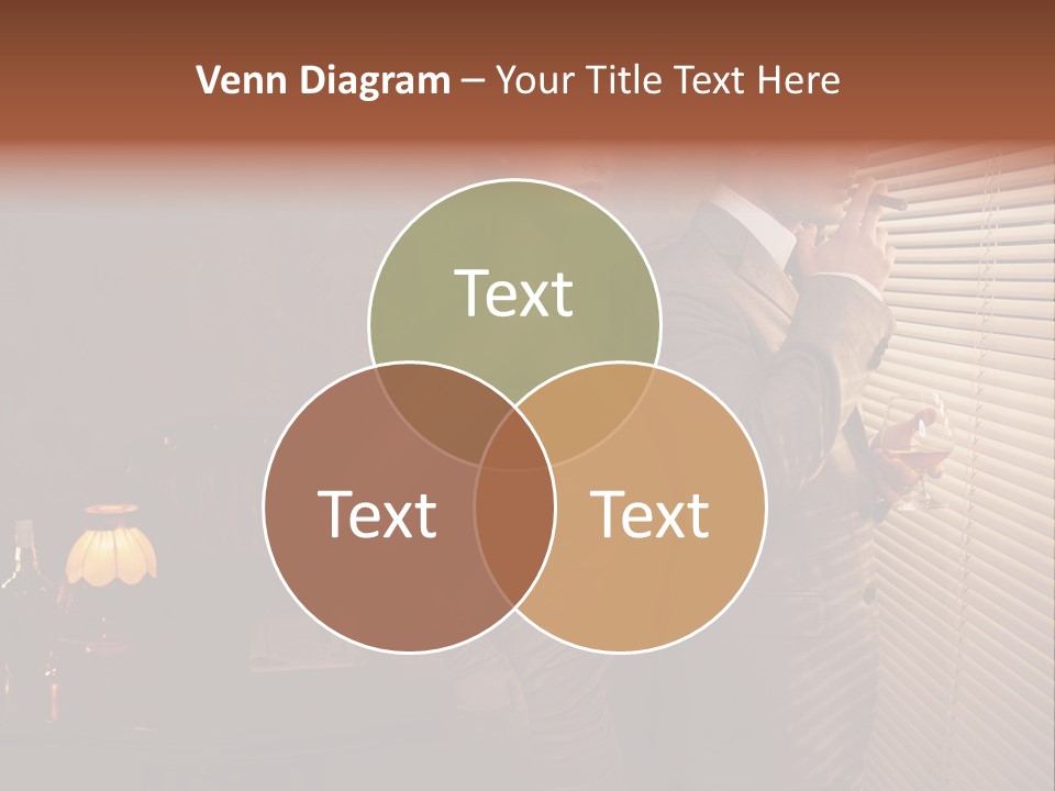 Whiskey Cigar Lovers PowerPoint Template