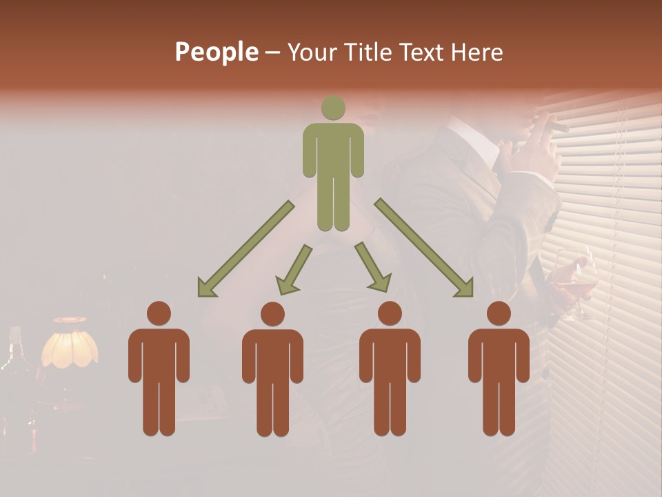 Whiskey Cigar Lovers PowerPoint Template