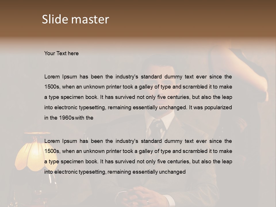 Luxury Mad Men Woman PowerPoint Template