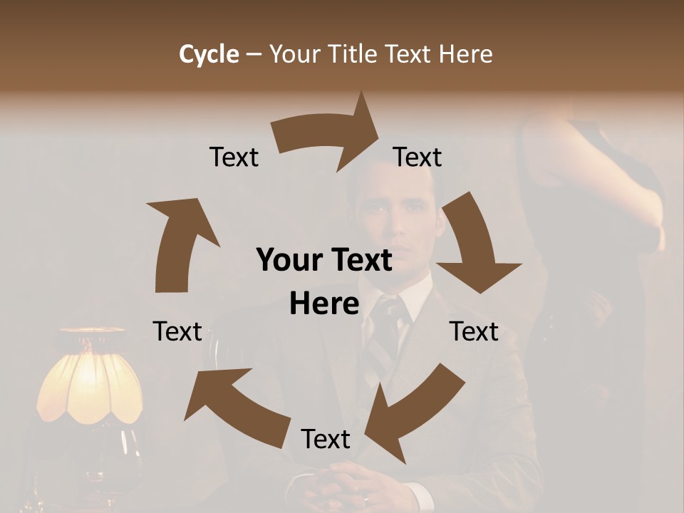 Luxury Mad Men Woman PowerPoint Template